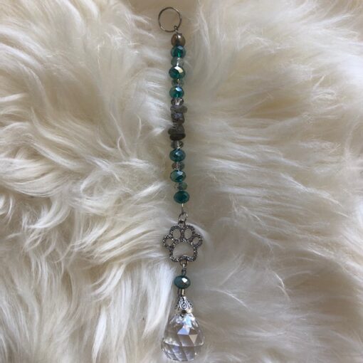 Labadorite, Crystals and pearl Suncatcher