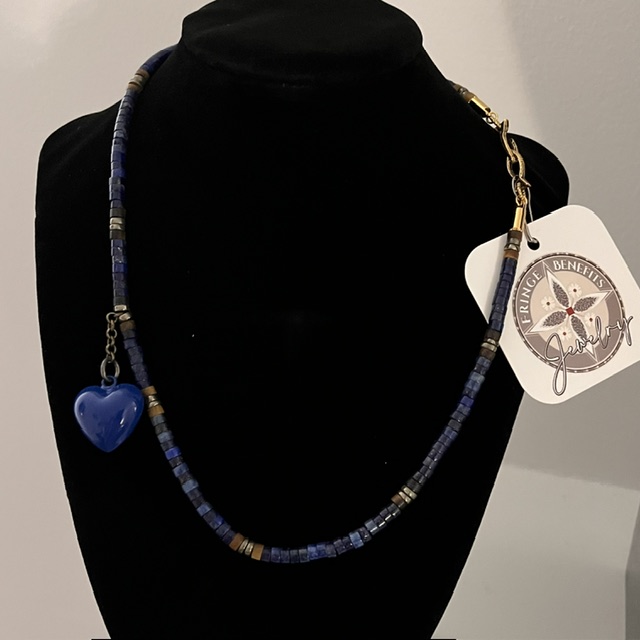 Lapis & Tiger's Eye Necklace - Image 5
