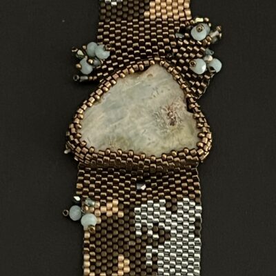 Hand Beaded Turquoise Bracelet